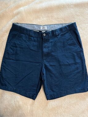 croft & barrow Navy Flat-Front Cotton Shorts